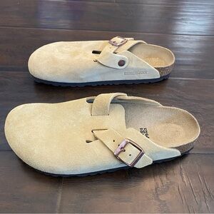 New with box Birkenstock Boston BS Latte cream narrow fit women’s size various
